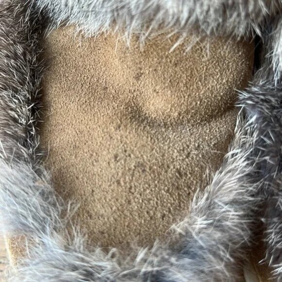 Coach Rabbit Fur Kaela Platform Mule Wedge Shoes - Picture 9 of 9